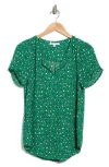Dr2 By Daniel Rainn Daniel Rainn Pinch Sleeve Blouse In Green