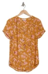 Dr2 By Daniel Rainn Daniel Rainn Pinch Sleeve Blouse In P044 Gold