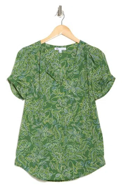 Dr2 By Daniel Rainn Daniel Rainn Pinch Sleeve Blouse In P047 Green