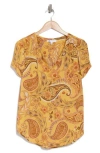 Dr2 By Daniel Rainn Daniel Rainn Pinch Sleeve Blouse In P075 Mustard