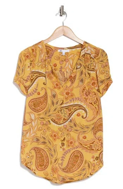 Dr2 By Daniel Rainn Daniel Rainn Pinch Sleeve Blouse In P075 Mustard