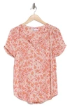 Dr2 By Daniel Rainn Daniel Rainn Pinch Sleeve Blouse In Pink