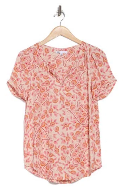 Dr2 By Daniel Rainn Daniel Rainn Pinch Sleeve Blouse In Pink