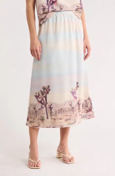 Dr2 By Daniel Rainn Desert Scent Maxi Skirt In Blue