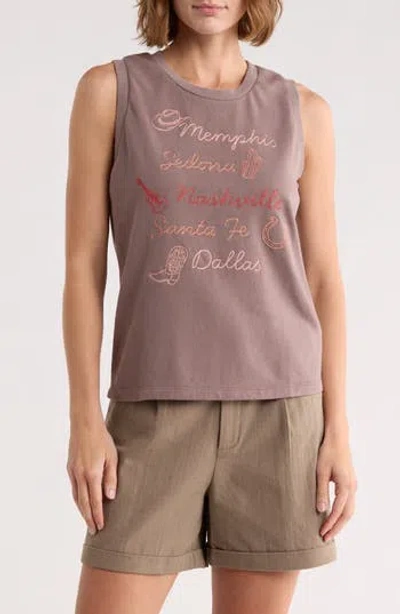 Dr2 By Daniel Rainn Desert Vibes French Terry Tank In Brown