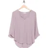 Dr2 By Daniel Rainn Elka Patterned Split Neck Blouse