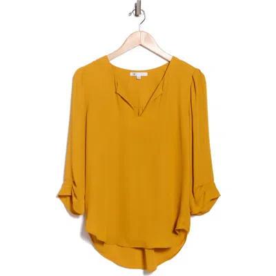 Dr2 By Daniel Rainn Elka Patterned Split Neck Blouse