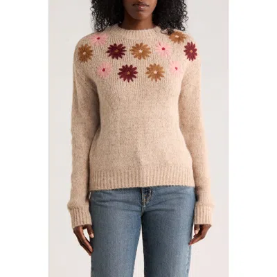 Dr2 By Daniel Rainn Embroidered Sweater In Neutral