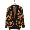 Dr2 By Daniel Rainn Floral Cardigan In Black