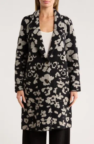 Dr2 By Daniel Rainn Floral Cheetah Coatigan In Multi