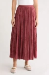 Dr2 By Daniel Rainn Floral Mesh Maxi Skirt In Pink