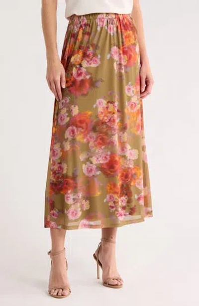 Dr2 By Daniel Rainn Floral Mesh Skirt In Multi
