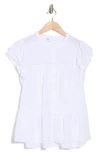 Dr2 By Daniel Rainn Flutter Sleeve Button-up Shirt In New White