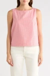 Dr2 By Daniel Rainn Gingham Shell Tank In Pink