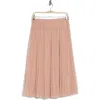 Dr2 By Daniel Rainn Imitation Pearl Tulle Skirt In Blush/ivory