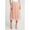 Dr2 By Daniel Rainn Imitation Pearl Tulle Skirt In Pink
