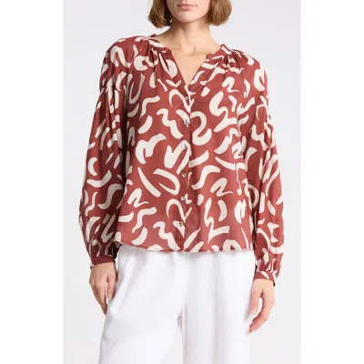 Dr2 By Daniel Rainn Long Sleeve Cotton Top