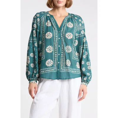 Dr2 By Daniel Rainn Long Sleeve Cotton Top
