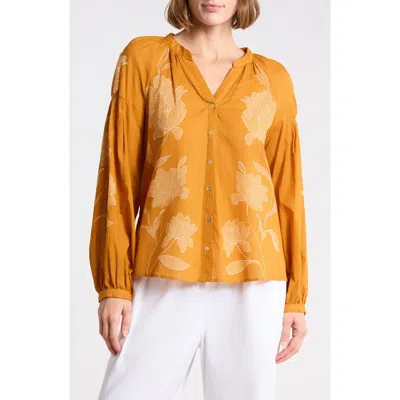 Dr2 By Daniel Rainn Long Sleeve Cotton Top