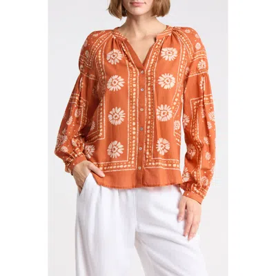 Dr2 By Daniel Rainn Long Sleeve Cotton Top