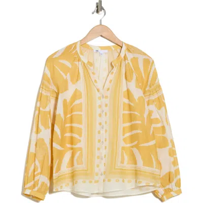 Dr2 By Daniel Rainn Long Sleeve Cotton Top In Orange