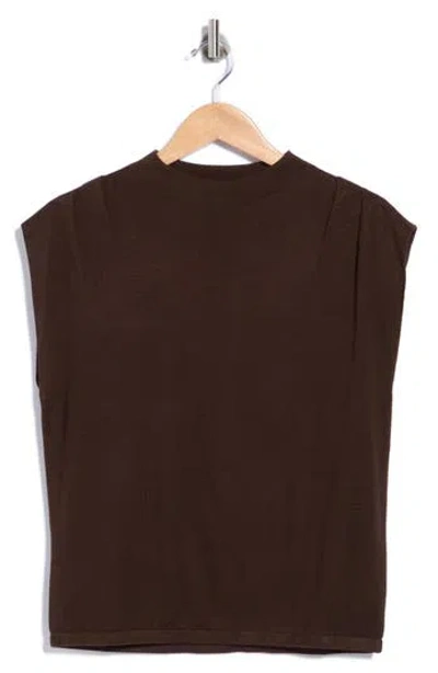 Dr2 By Daniel Rainn Pintuck Shell Sweater In Brown