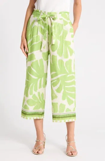 Dr2 By Daniel Rainn Placement Print Wide Leg Pants In Lint