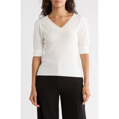 Dr2 By Daniel Rainn Pointelle Stitch Sweater