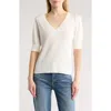 Dr2 By Daniel Rainn Pointelle Stitch Sweater In P469 Antique Ivory