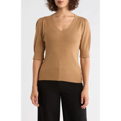 Dr2 By Daniel Rainn Pointelle Stitch Sweater In Red