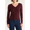 Dr2 By Daniel Rainn Pointelle Stitch Vintage Sweater In Burgundy