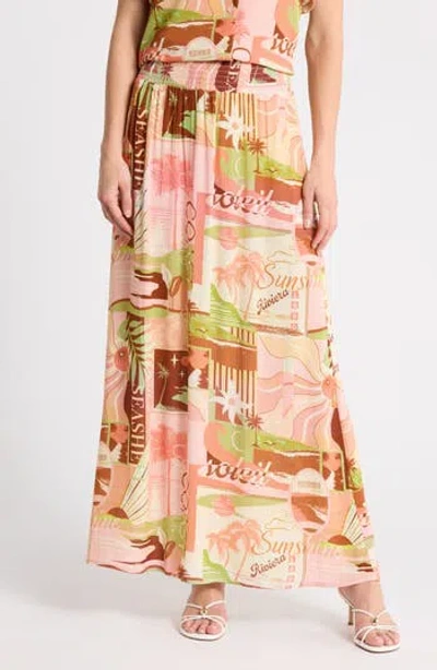 Dr2 By Daniel Rainn Printed A-line Skirt In Multi