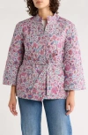 Dr2 By Daniel Rainn Quilted Wrap Jacket In Pink