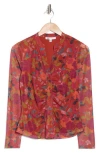 Dr2 By Daniel Rainn Ruched Button-up Shirt