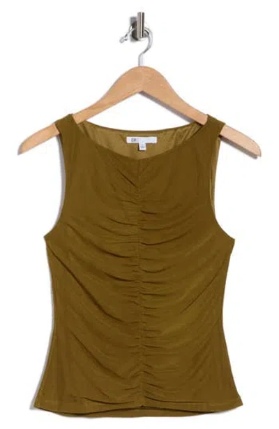 Dr2 By Daniel Rainn Ruched Front Tank In Dirty Olive
