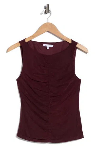 Dr2 By Daniel Rainn Ruched Front Tank In Wine