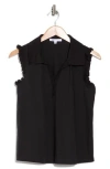 Dr2 By Daniel Rainn Ruffle Collar Poplin Tank