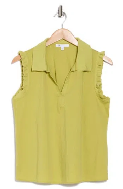 Dr2 By Daniel Rainn Ruffle Collar Poplin Tank