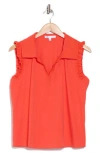 Dr2 By Daniel Rainn Ruffle Collar Poplin Tank