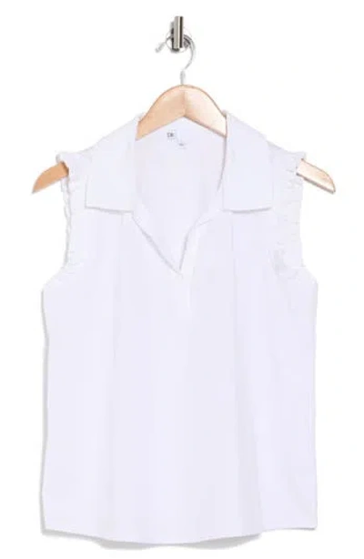 Dr2 By Daniel Rainn Ruffle Collar Poplin Tank