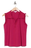 Dr2 By Daniel Rainn Ruffle Collar Poplin Tank