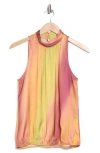 Dr2 By Daniel Rainn Satin Halter Top In Multi