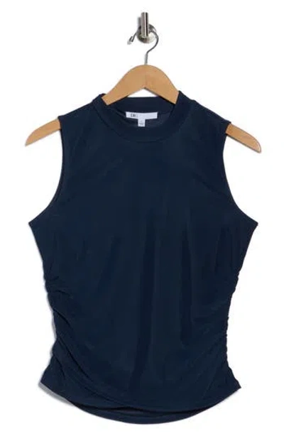 Dr2 By Daniel Rainn Sleeveless Mesh Top In Blue