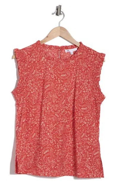 Dr2 By Daniel Rainn Smocked Ruffle Tank In Orange