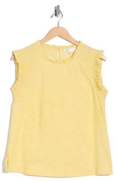 Dr2 By Daniel Rainn Smocked Ruffle Tank In Yellow