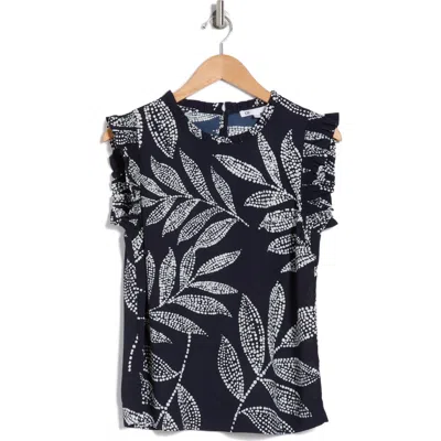 Dr2 By Daniel Rainn Smocked Sleeveless Top In Ink