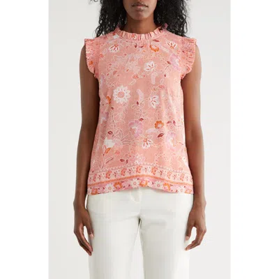 Dr2 By Daniel Rainn Smocked Sleeveless Top In Multi