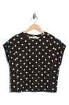 Dr2 By Daniel Rainn Stripe Cap Sleeve Top In Black