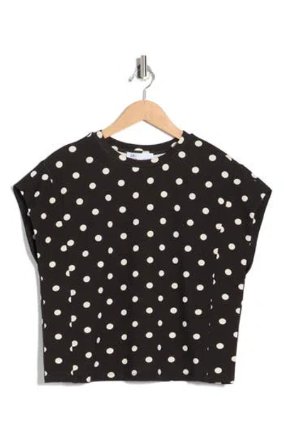 Dr2 By Daniel Rainn Stripe Cap Sleeve Top In Black