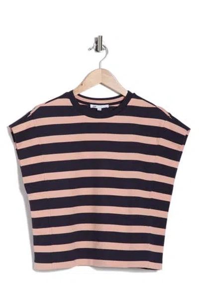 Dr2 By Daniel Rainn Stripe Cap Sleeve Top In Black